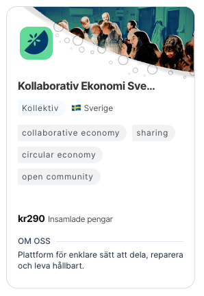 Kollaborativ Ekonomi Sverige arbetar för ett samhälle där vi delar mer, använder mindre resurser och bygger starkare lokala gemenskaper. Genom projekt som Smarta Kartan, Omställningslabbet och samarbeten med kommuner, civilsamhälle och akademi gör vi håll